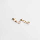 Gilded Pearl Drop Earring