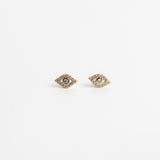 Golden Evil Eye Stud