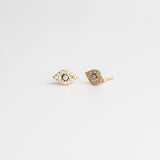 Golden Evil Eye Stud