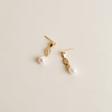 Gilded Pearl Drop Earring