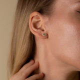 Golden Evil Eye Stud Earring
