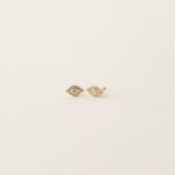 Golden Evil Eye Stud Earring