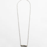 Silver Bar Pendant Necklace