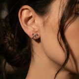 Silver Bow Stud Earring
