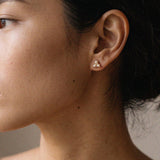 Trio Pearl Stud Earring