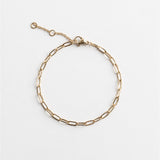 Micro Paperclip Bracelet Gold