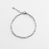 Micro Paperclip Bracelet Silver
