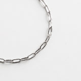 Micro Paperclip Bracelet Silver