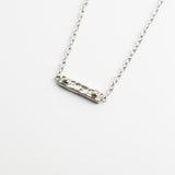 Silver Bar Pendant Necklace