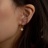 Pave Star Huggie Earring